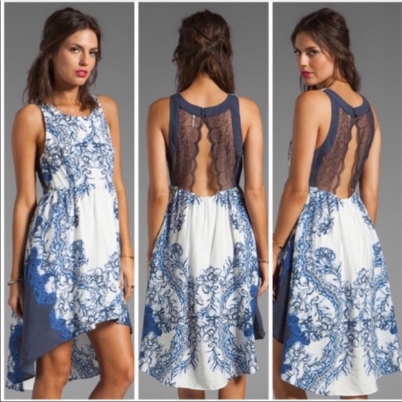 Free People Dresses & Skirts - Free People Russian Plate Hi Lo Floral Lace Dress